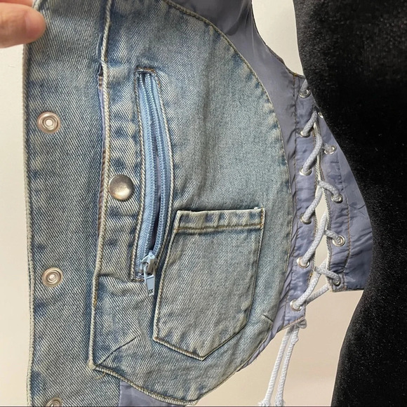 USA Bikers Dream Apparel Jean Vest Medium Honda Eagle on the back - Picture 14 of 16